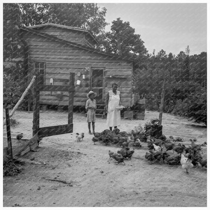 Tenant Farm Life Feeding Chickens Granville County 1939 - Available at KNOWOL