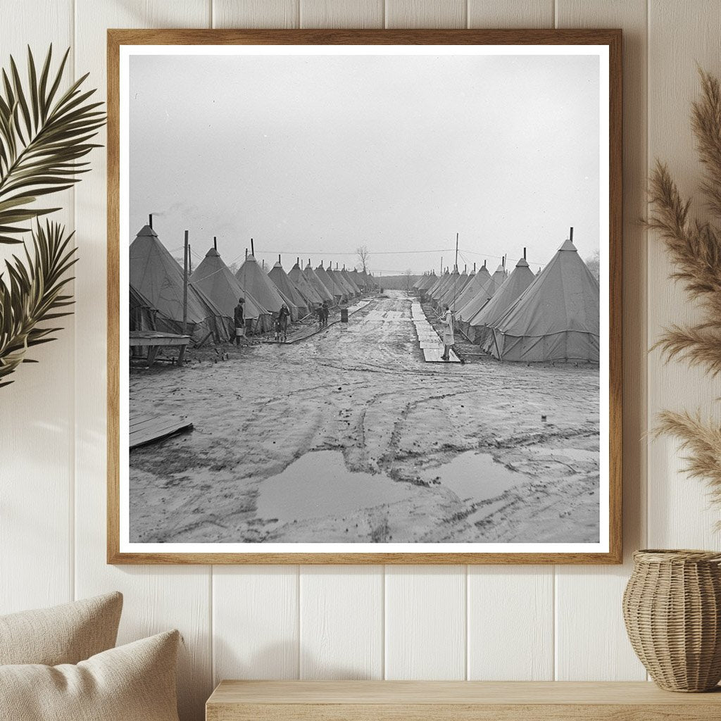 Tent City Flood Relief Shawneetown Illinois 1937 - Available at KNOWOL