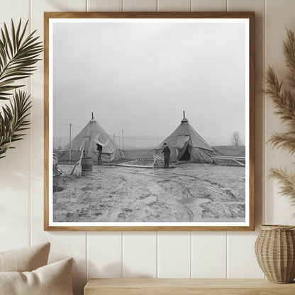 Tent City Flood Scene Shawneetown Illinois 1937 - Available at KNOWOL