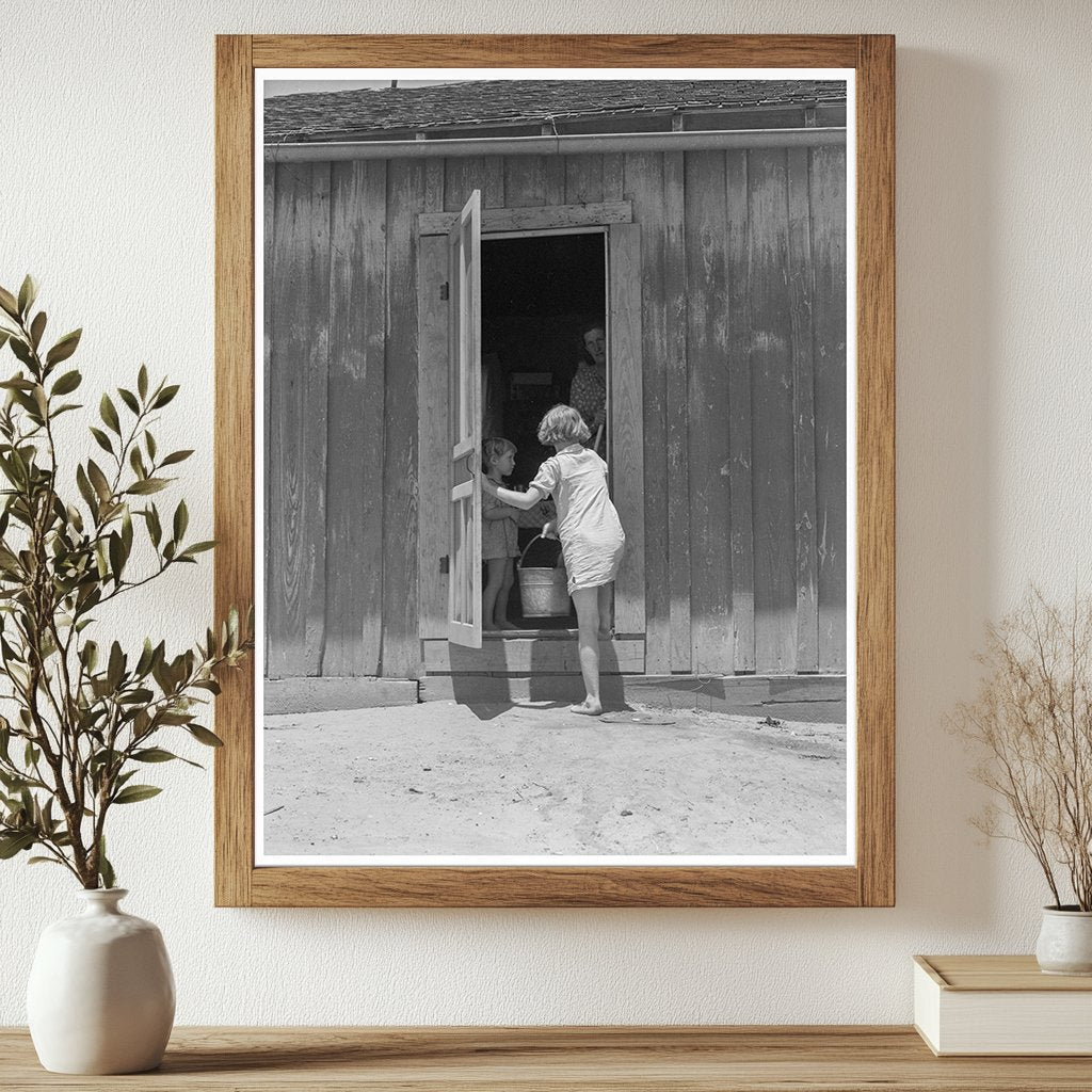 Texas Child Carrying Water Vintage Photo June 1937 - Available at KNOWOL