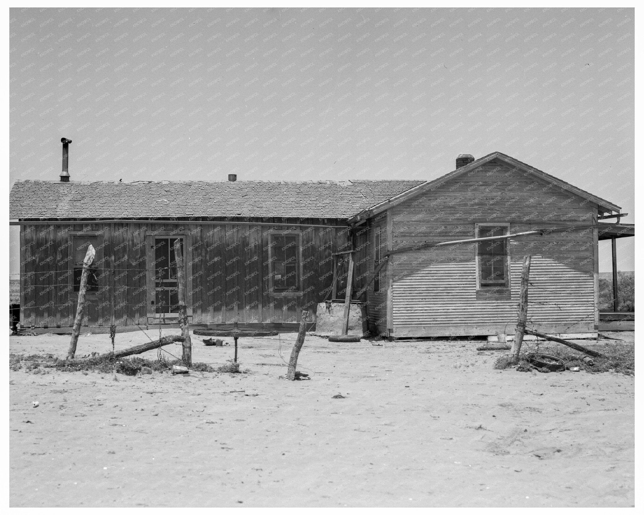 Texas Sharecropper Home with Ten Children 1937 - Available at KNOWOL