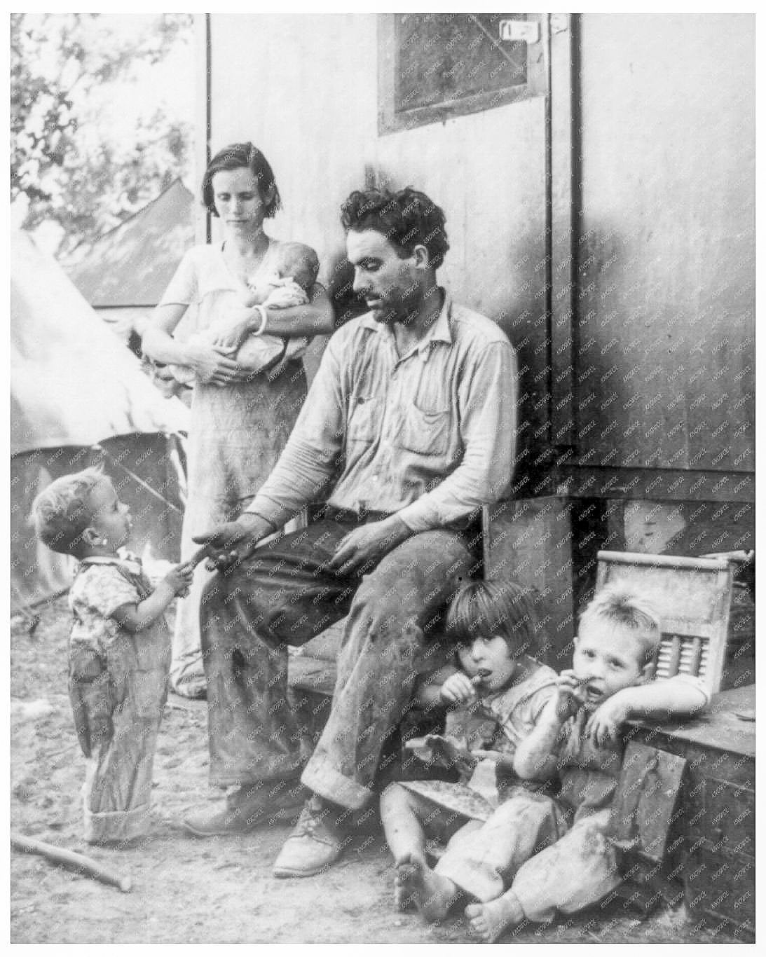 Texas Tenant Farmer in Migrant Camp Marysville California September 1935 - Available at KNOWOL