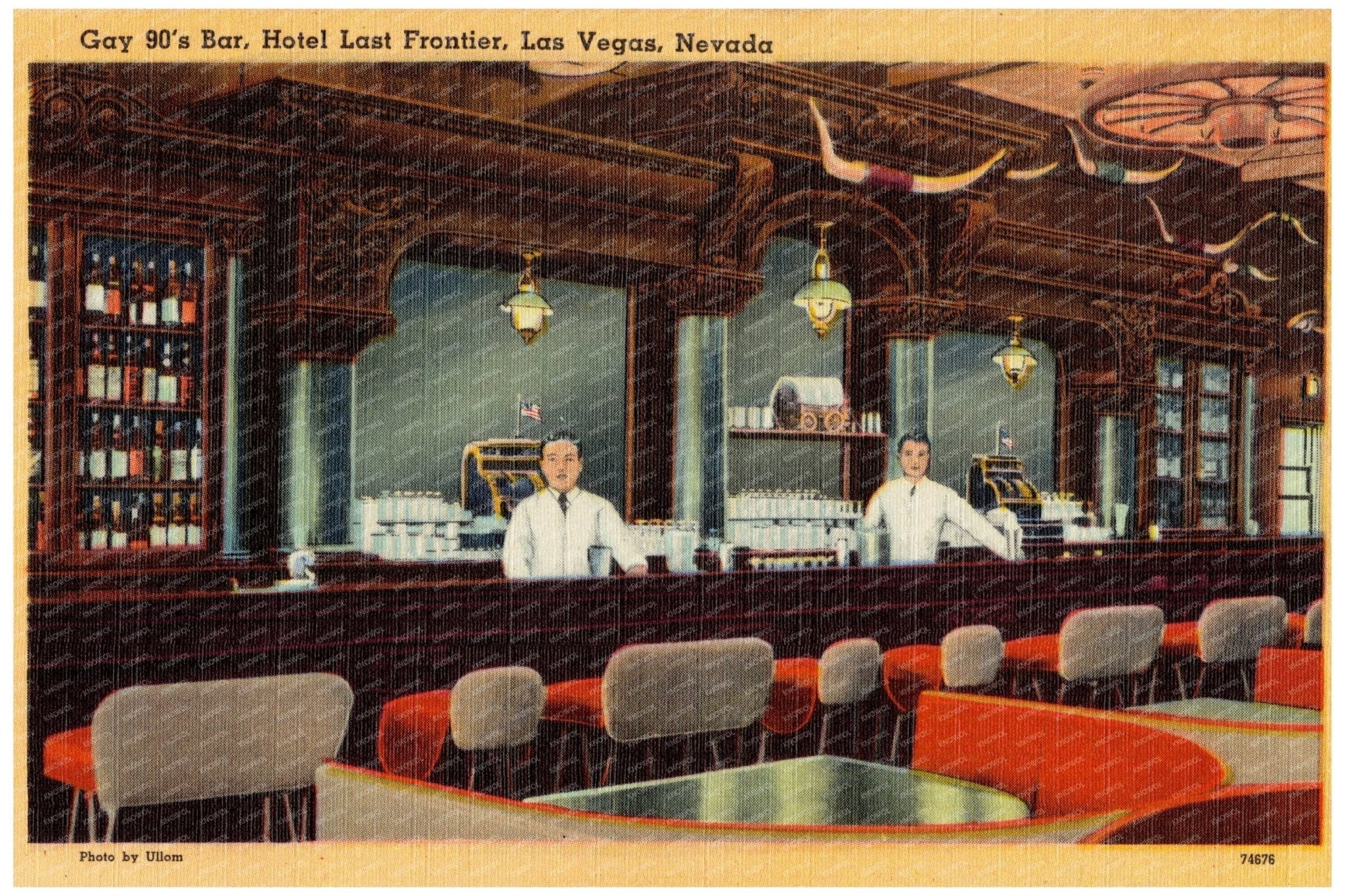 The Gay 90s Bar Vintage Postcard Las Vegas 1930 - 1945 - Available at KNOWOL