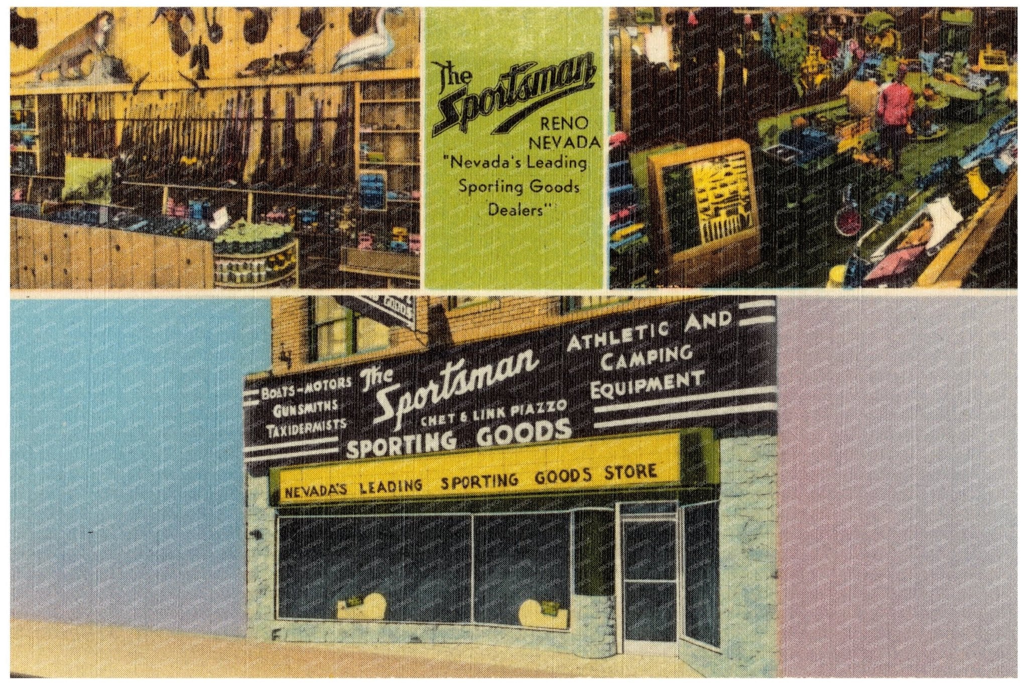 The Sportsman Sporting Goods Store Reno Postcard 1930 - 1945 - Available at KNOWOL