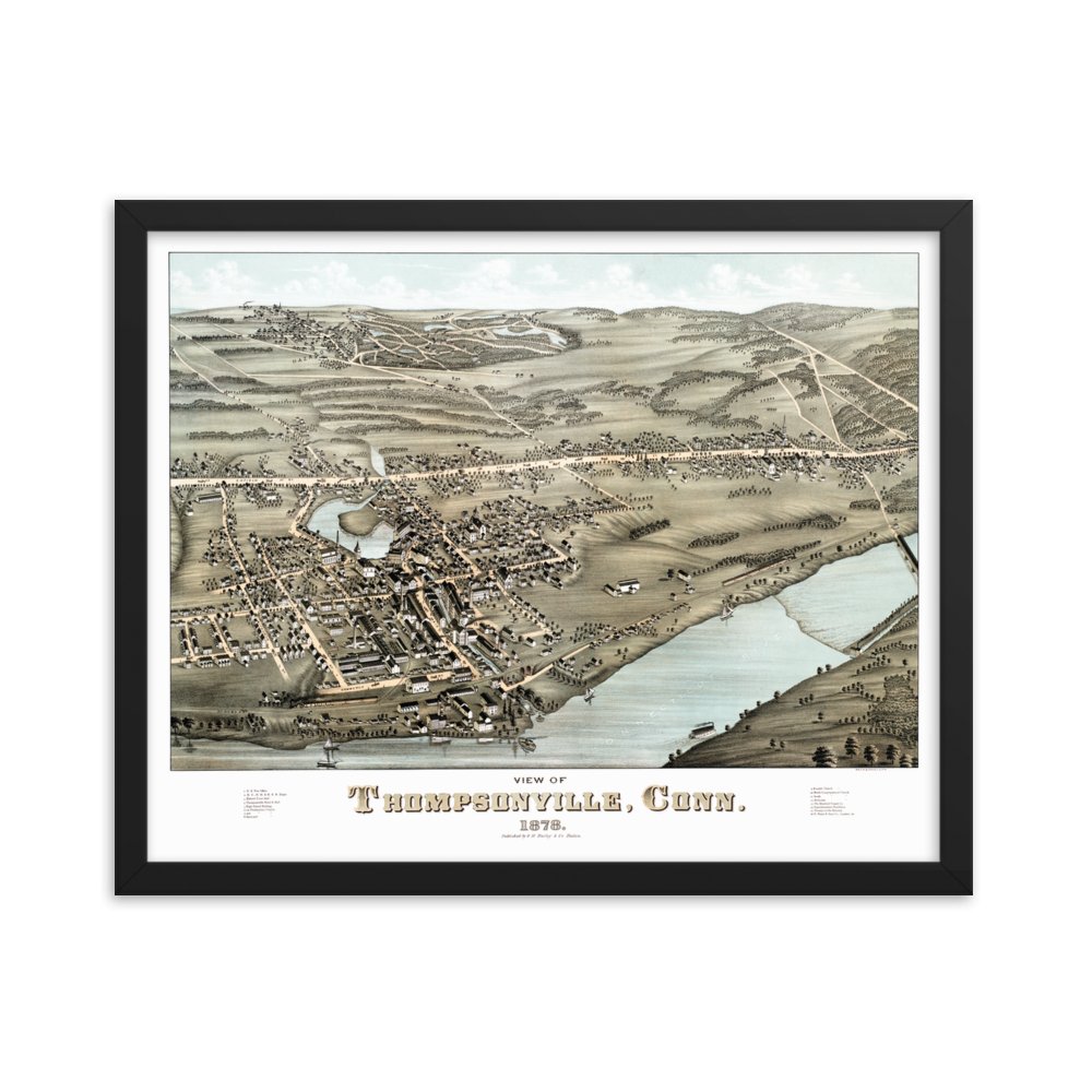 Thompsonville, CT 1878 Framed - Available at KNOWOL