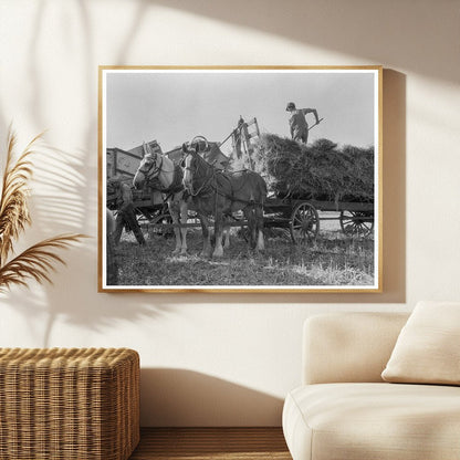 Threshing Oats in Clayton Indiana 1936 Vintage Image - Available at KNOWOL