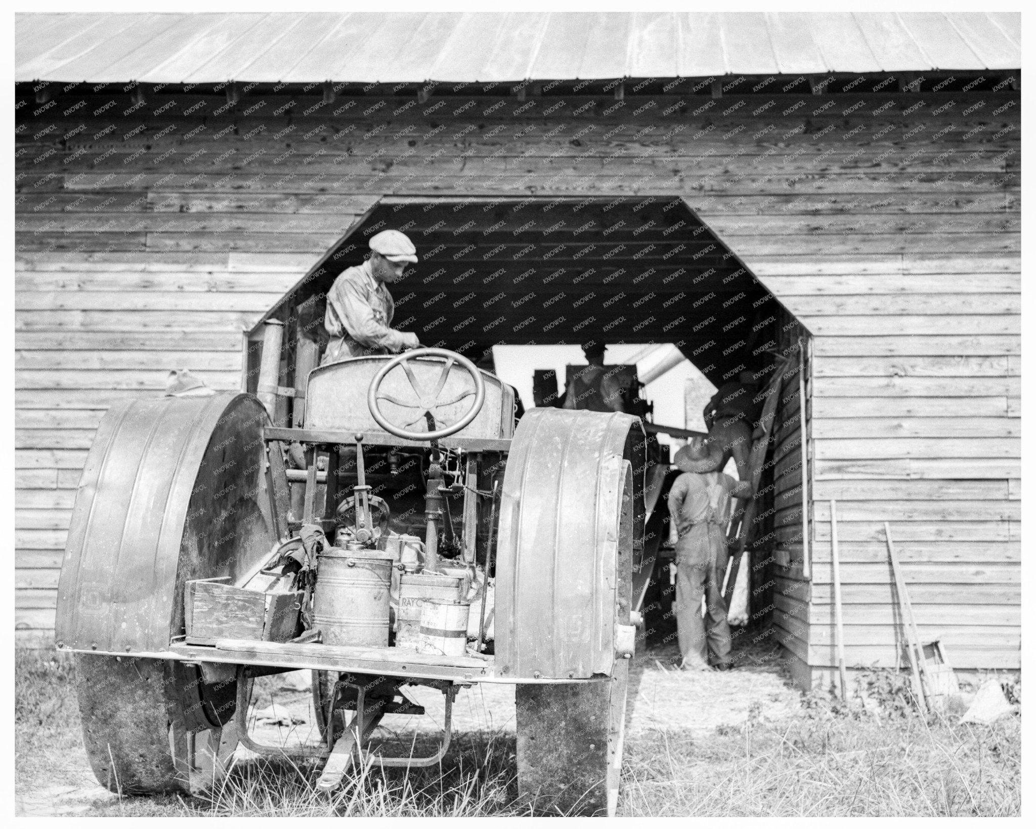 Threshing Scene in Rural North Carolina July 1936 - Available at KNOWOL