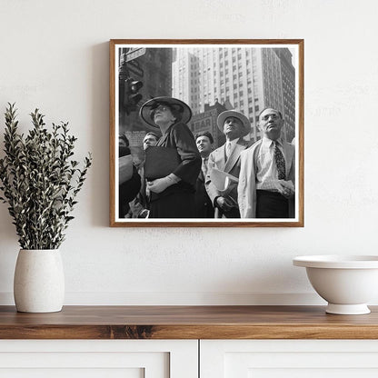 Times Square Crowd Watches News June 6 1944 - Available at KNOWOL