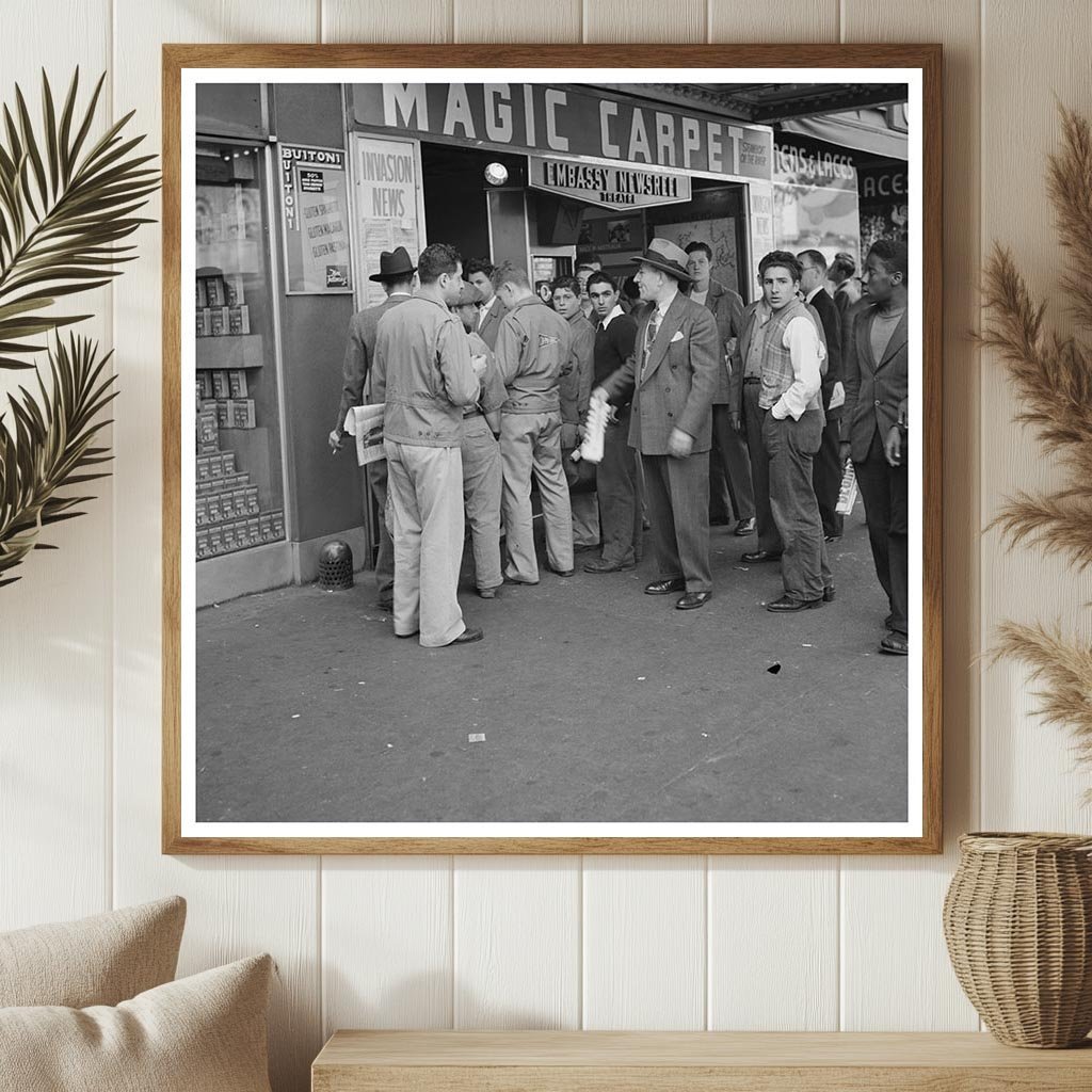 Times Square New York City June 6 1944 D - Day Historic Photo - Available at KNOWOL