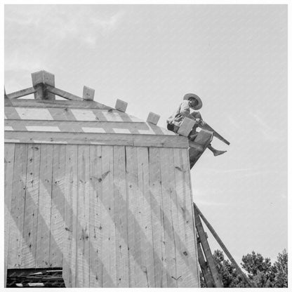 Tobacco Barn Construction Chapel Hill NC July 1939 - Available at KNOWOL