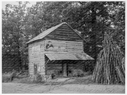 Tobacco Barn in Gordonton North Carolina July 1939 - Available at KNOWOL