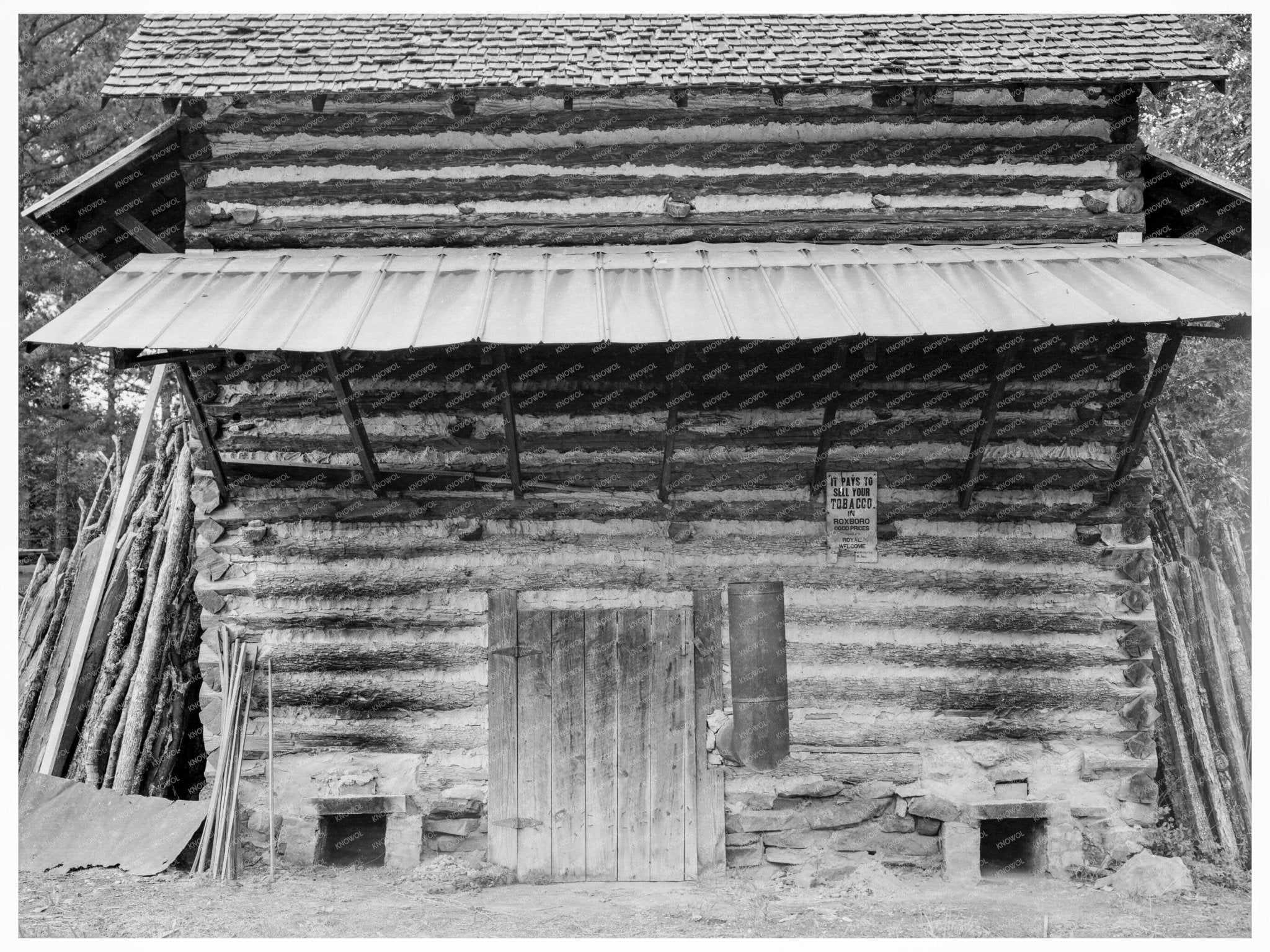 Tobacco Barn in Person County North Carolina July 1939 - Available at KNOWOL