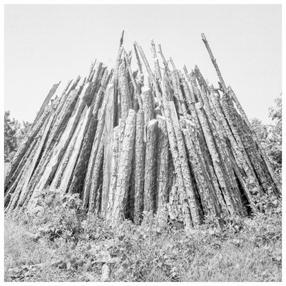 Tobacco Barn Wood Piles Chatham County NC July 1939 - Available at KNOWOL