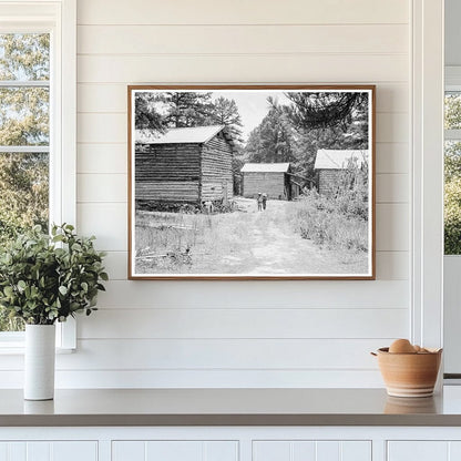 Tobacco Barns on Stone Place Upchurch NC July 1939 - Available at KNOWOL