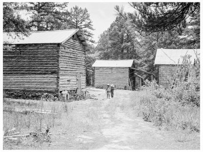 Tobacco Barns on Stone Place Upchurch NC July 1939 - Available at KNOWOL