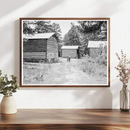 Tobacco Barns on Stone Place Upchurch NC July 1939 - Available at KNOWOL