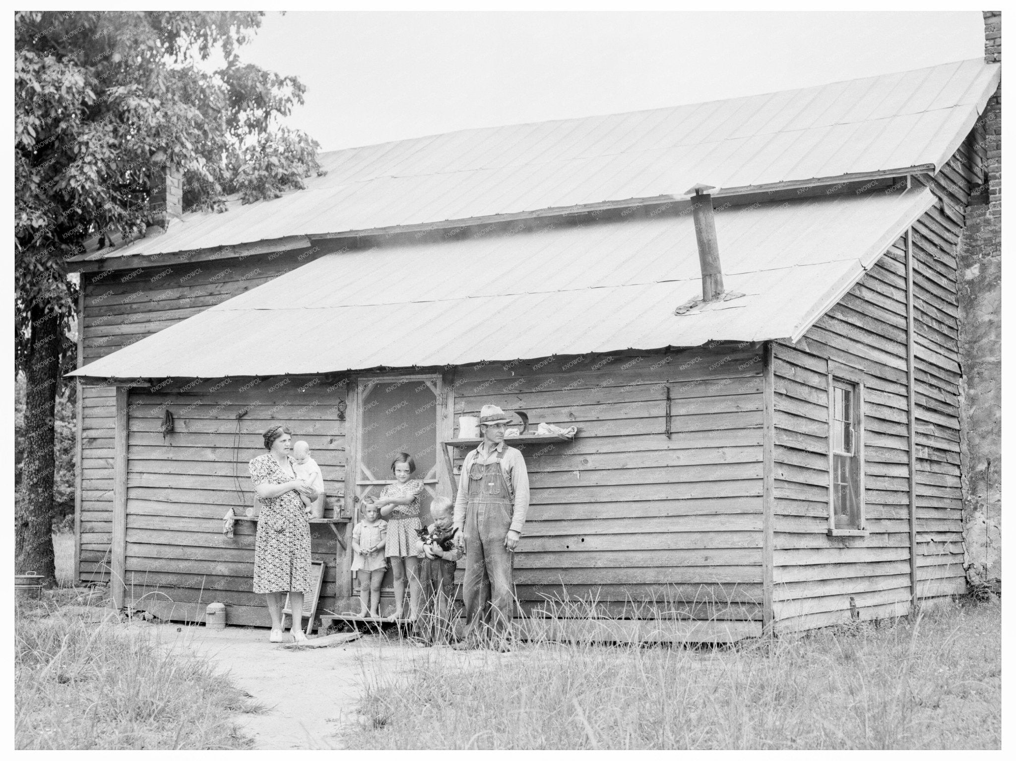 Tobacco Sharecropper Family North Carolina 1939 - Available at KNOWOL