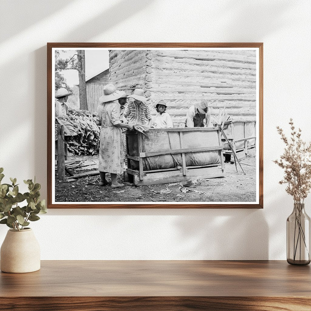 Tobacco Stringing in Granville County North Carolina 1939 - Available at KNOWOL