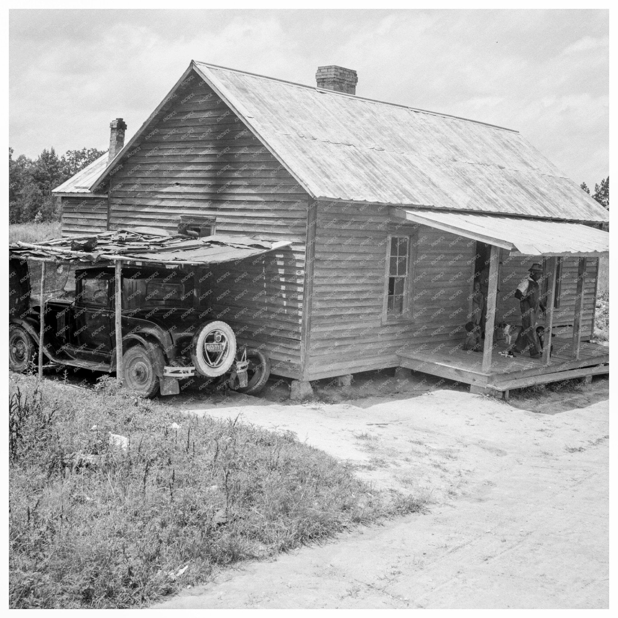 Tobacco Tenant Home with Garage Wake County NC 1939 - Available at KNOWOL