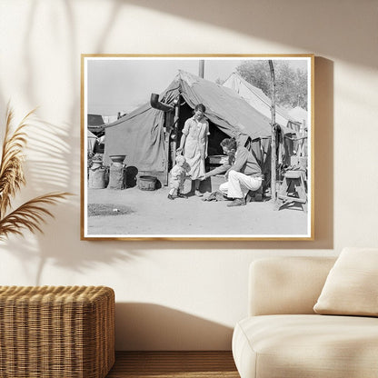 Tom Collins with Drought Refugee Family California 1936 - Available at KNOWOL