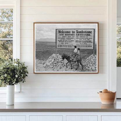 Tombstone Arizona Entrance Sign May 1937 Vintage Photo - Available at KNOWOL