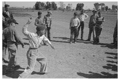 Top Spinning Contest at Farmworkers Community Yuma 1942 - Available at KNOWOL