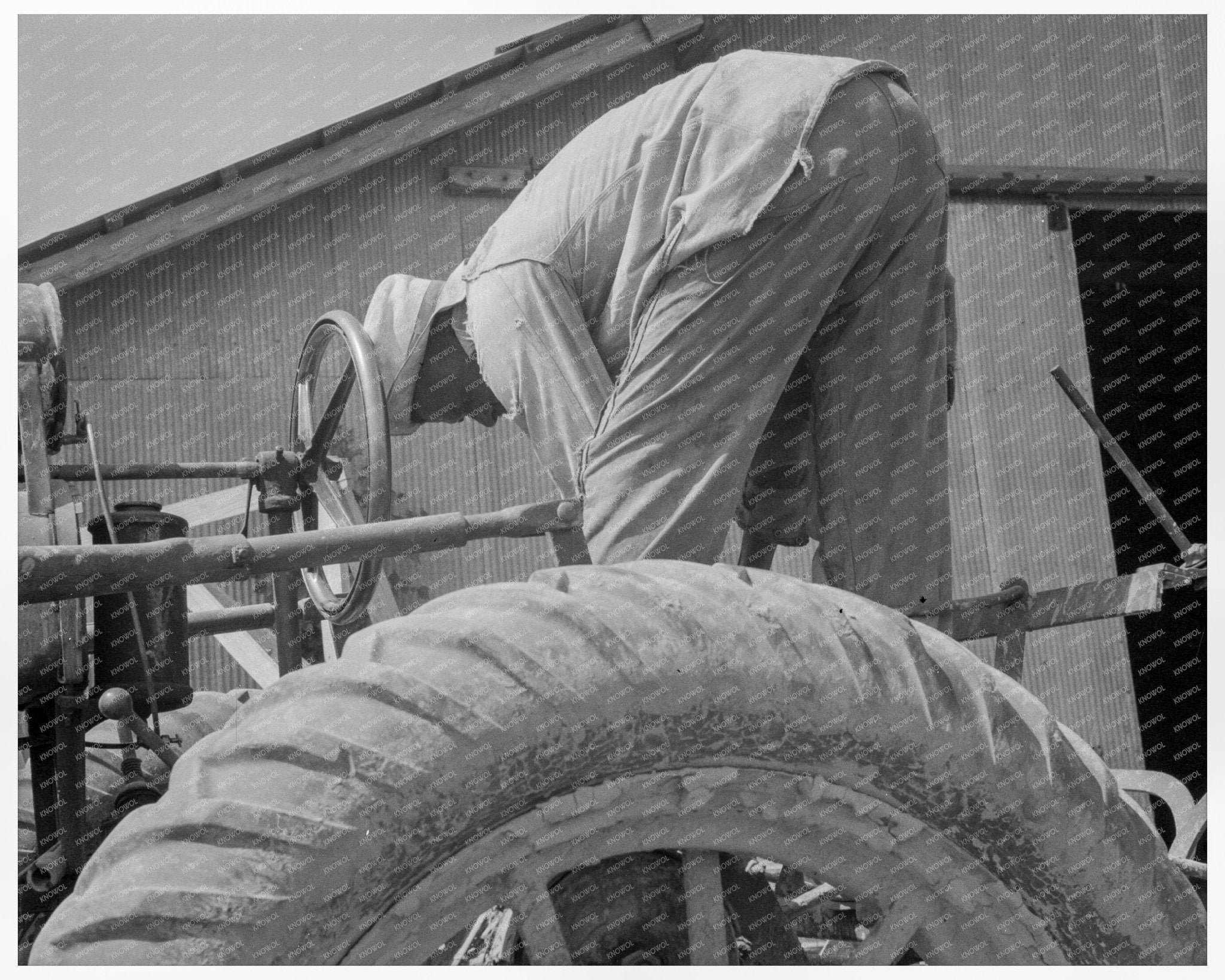 Tractor Driver at Aldridge Plantation Mississippi 1937 - Available at KNOWOL