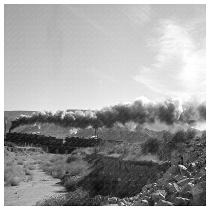 Transcontinental Train Near Tungsten Plant Kingman 1940 - Available at KNOWOL