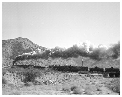 Transcontinental Train Near Tungsten Plant Kingman 1942 - Available at KNOWOL