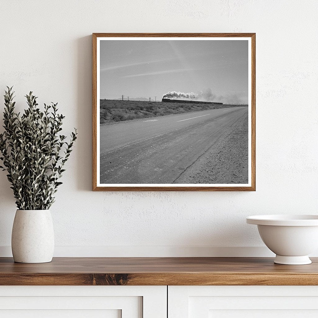 Transcontinental Train Near Tungsten Plant Kingman Arizona 1942 - Available at KNOWOL