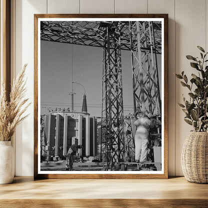 Transmission Towers at Basic Magnesium Facility 1943 - Available at KNOWOL