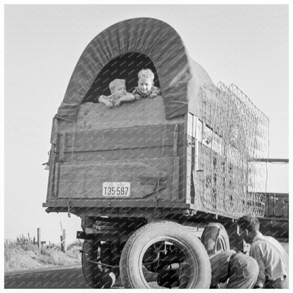 Traveling to Potato Harvest Merrill Oregon 1939 - Available at KNOWOL