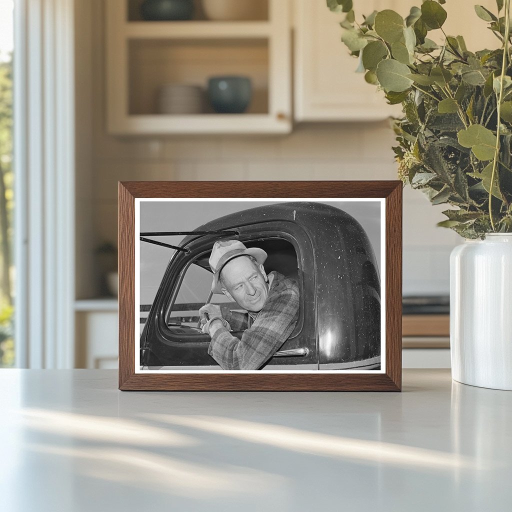 Truck Driver at Shasta Dam California December 1941 - Available at KNOWOL