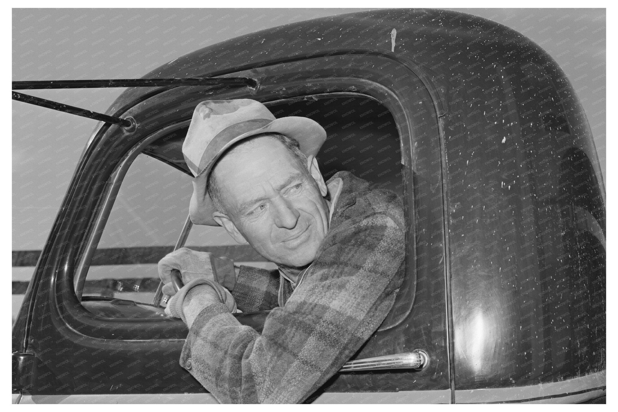 Truck Driver at Shasta Dam California December 1941 - Available at KNOWOL