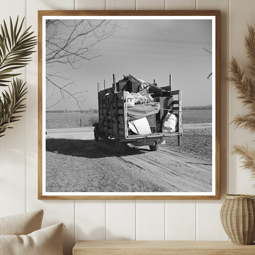 Truck Loaded with Household Goods Shadeland Indiana 1937 - Available at KNOWOL