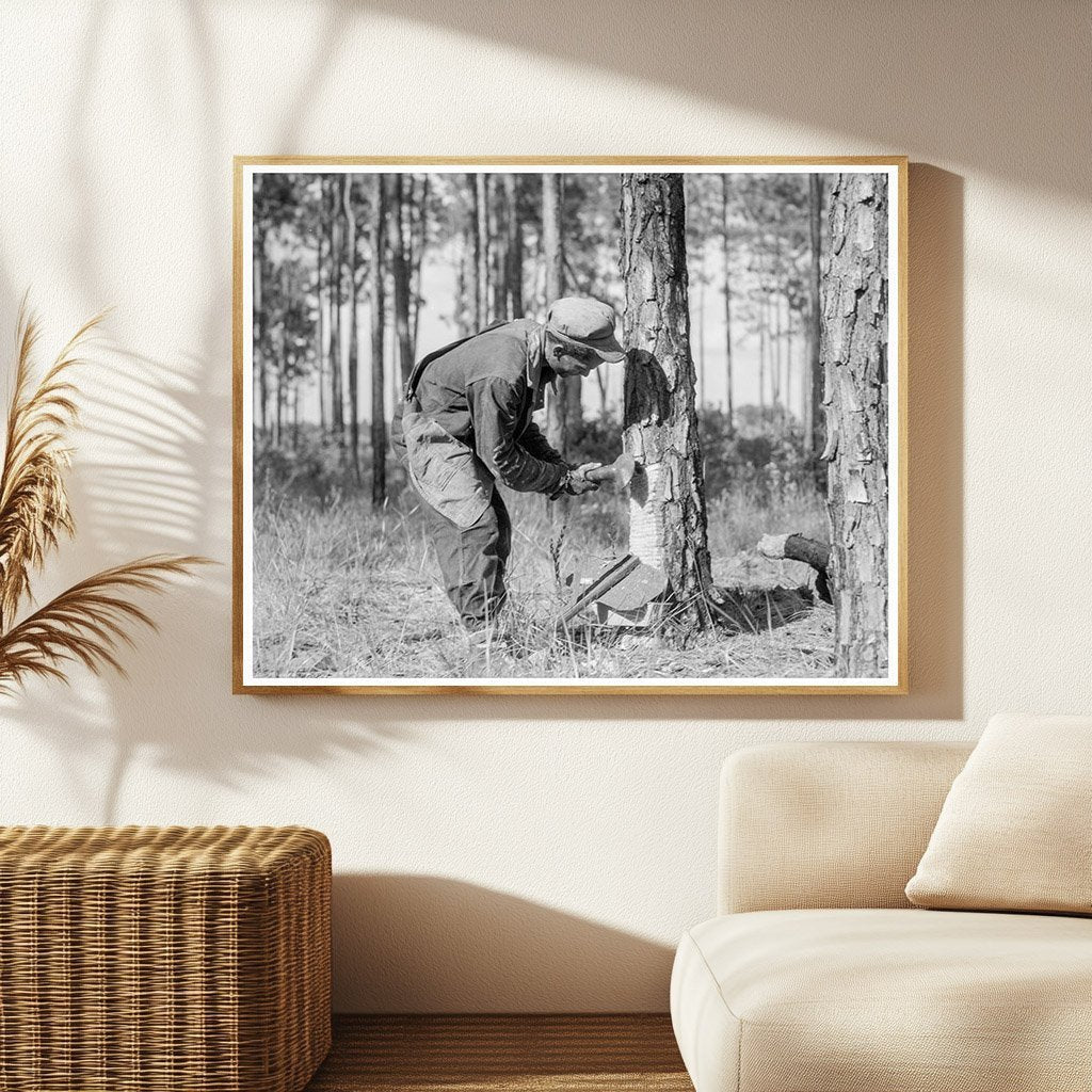 Turpentine Worker in Georgia 1937 Vintage Photograph - Available at KNOWOL