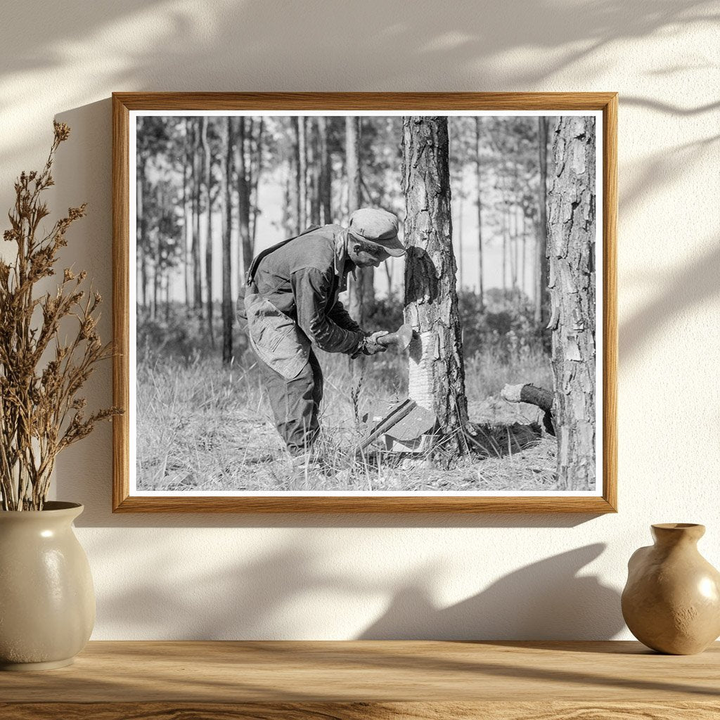 Turpentine Worker in Georgia 1937 Vintage Photograph - Available at KNOWOL