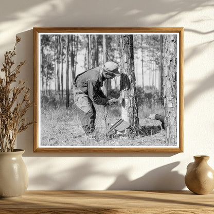 Turpentine Worker in Georgia 1937 Vintage Photograph - Available at KNOWOL