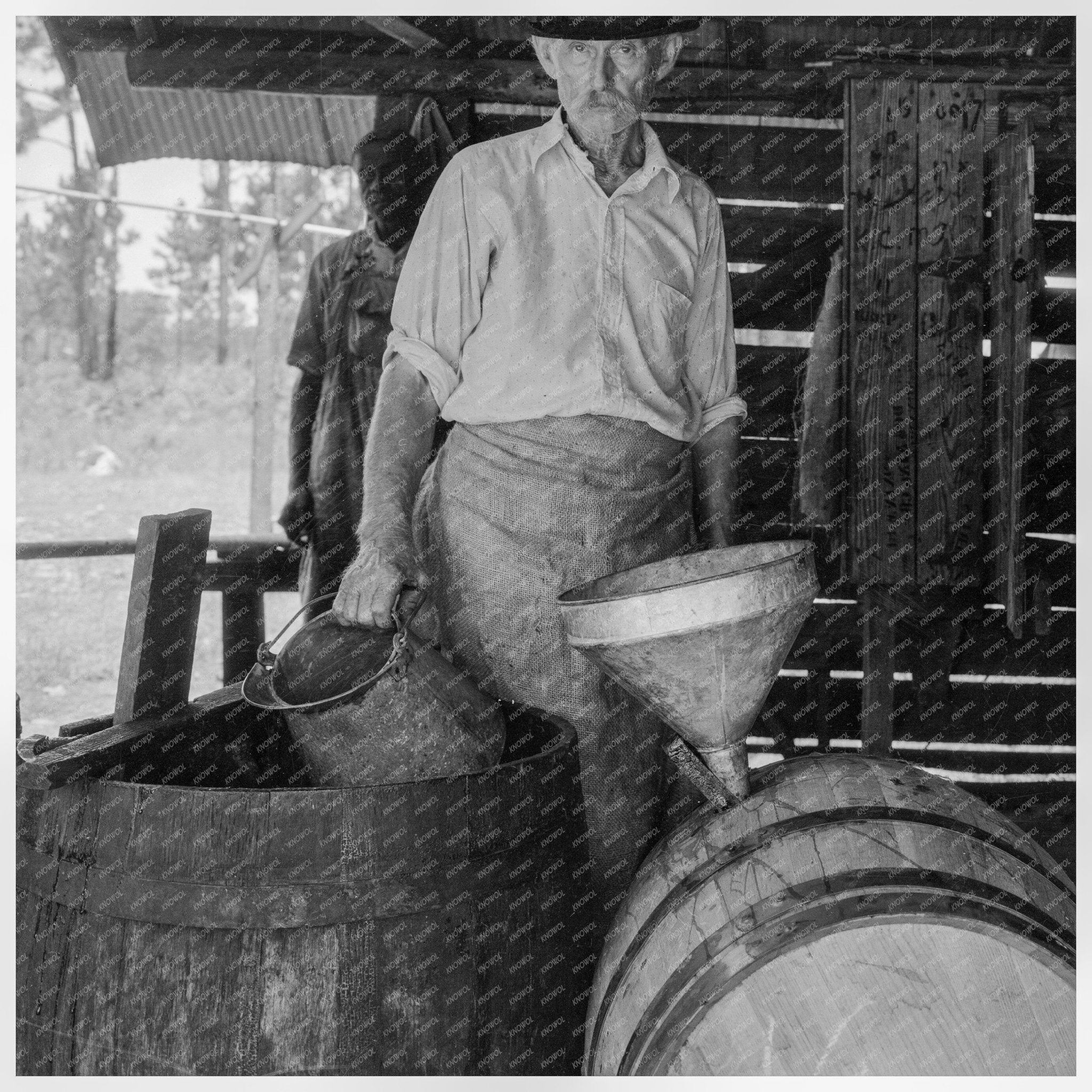 Turpentine Worker in Georgia July 1937 Historical Image - Available at KNOWOL