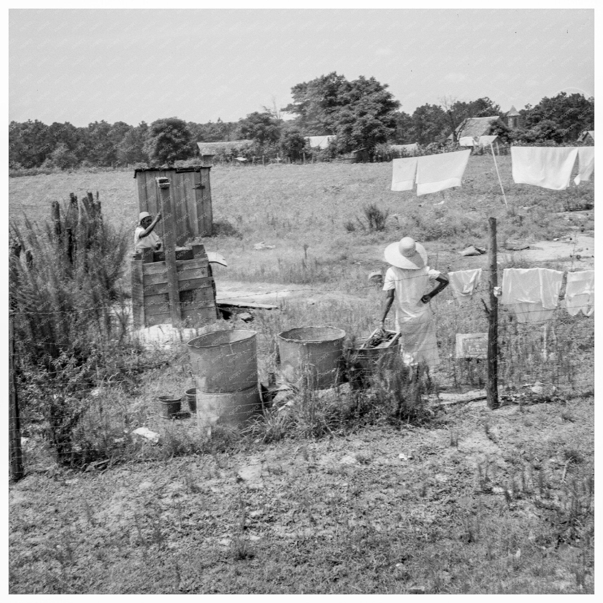 Turpentine Workers Camp Georgia July 1937 Image - Available at KNOWOL