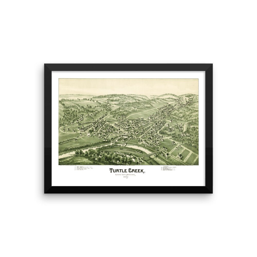 Turtle Creek, Allegheny County, Pennsylvania 1897 Framed - Available at KNOWOL