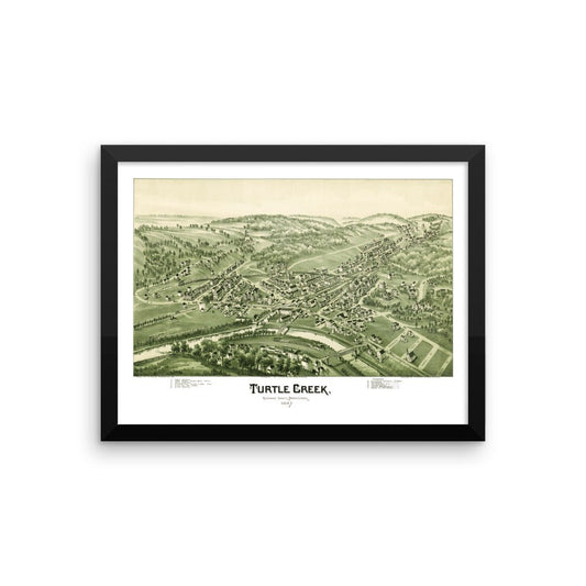 Turtle Creek, Allegheny County, Pennsylvania 1897 Framed - Available at KNOWOL