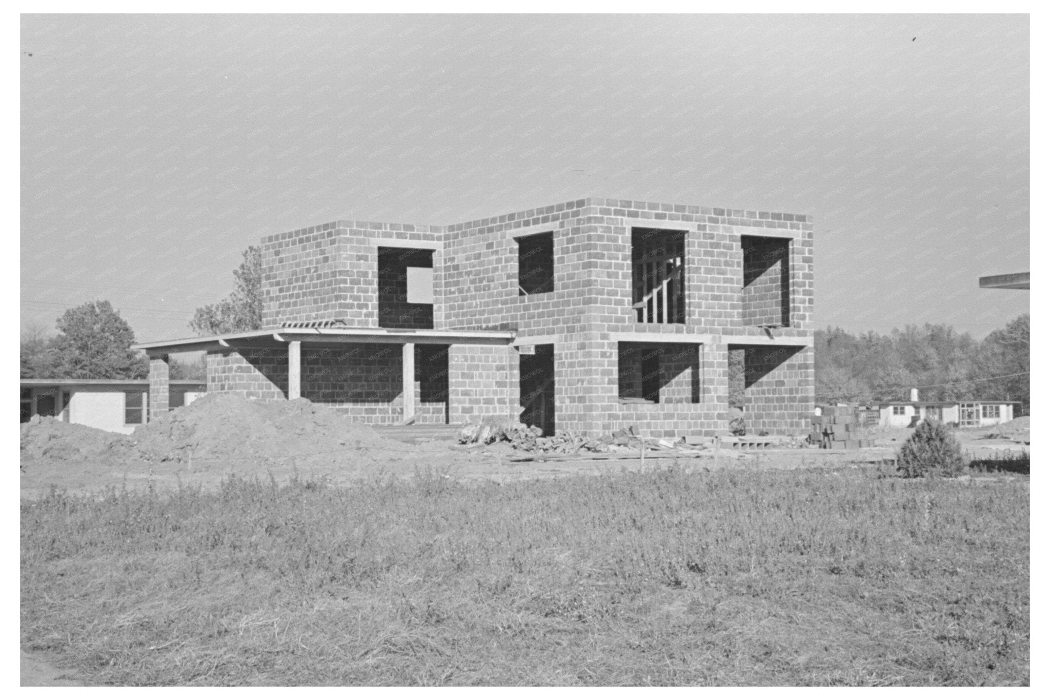 Two - Story Dwelling Under Construction 1936 New Jersey - Available at KNOWOL