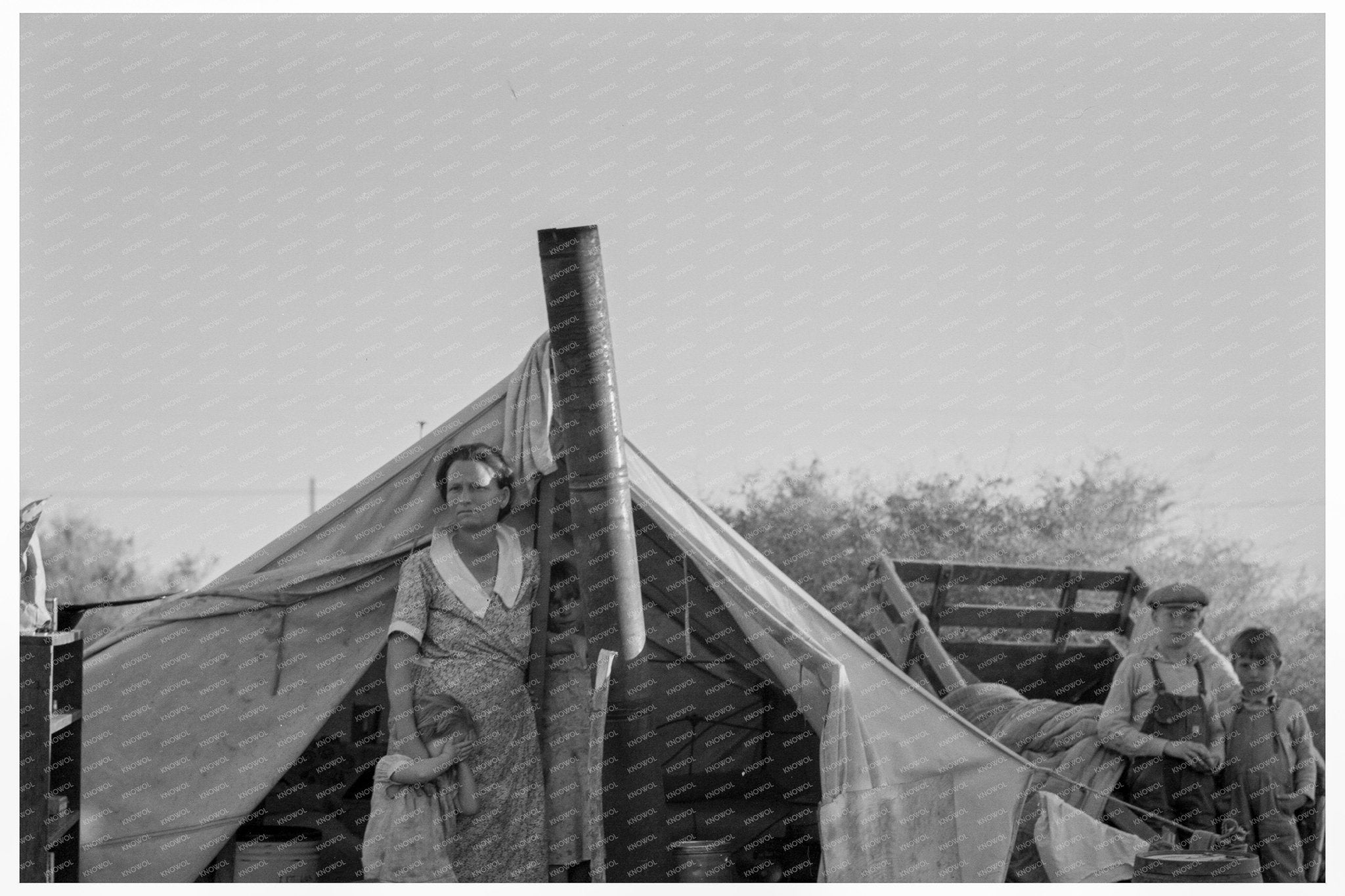 Unemployed Family Camping in California March 1937 - Available at KNOWOL