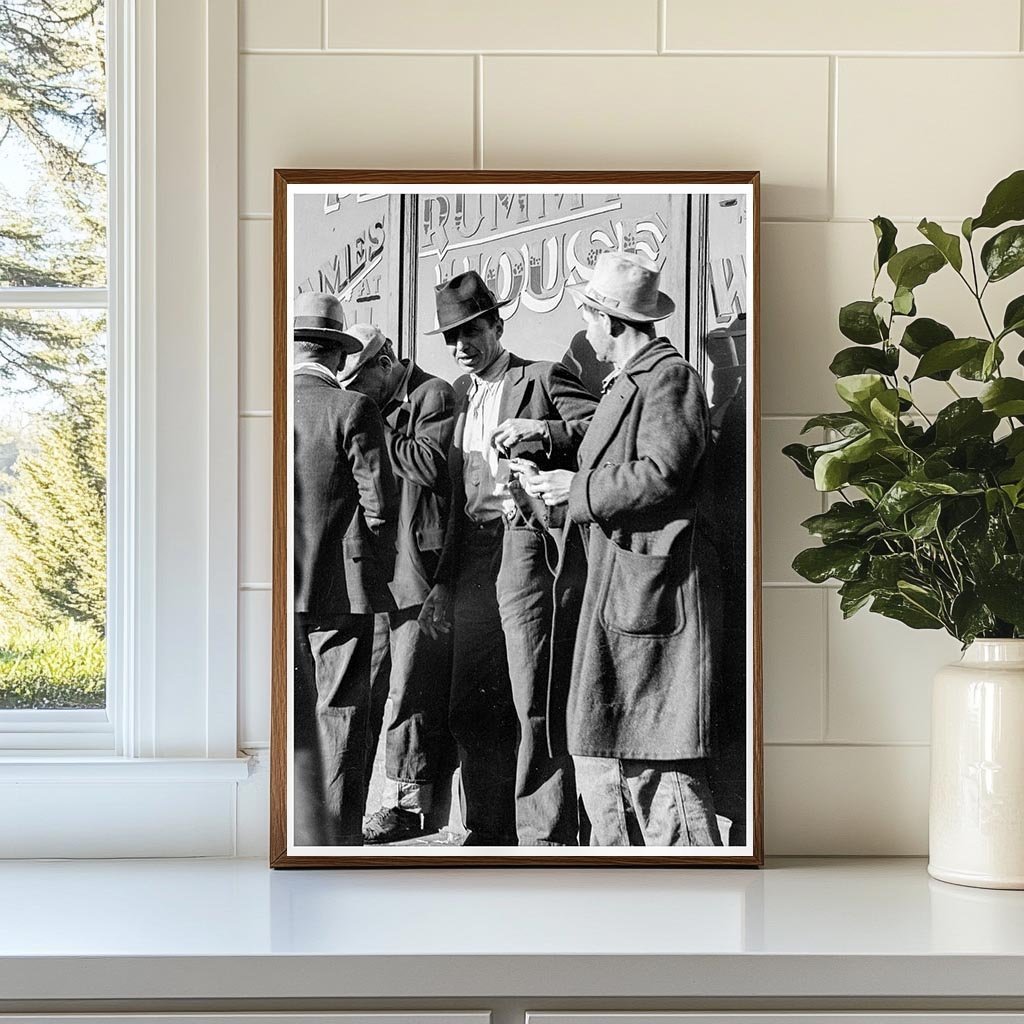 Unemployed Men Gather on Howard Street San Francisco 1937 - Available at KNOWOL