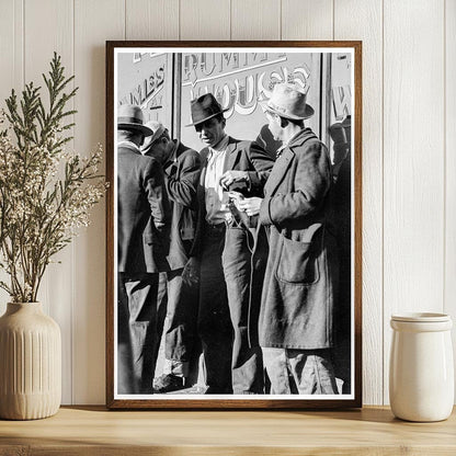 Unemployed Men Gather on Howard Street San Francisco 1937 - Available at KNOWOL