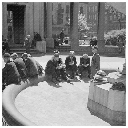 Unemployed Men in Minneapolis Gateway June 1937 - Available at KNOWOL