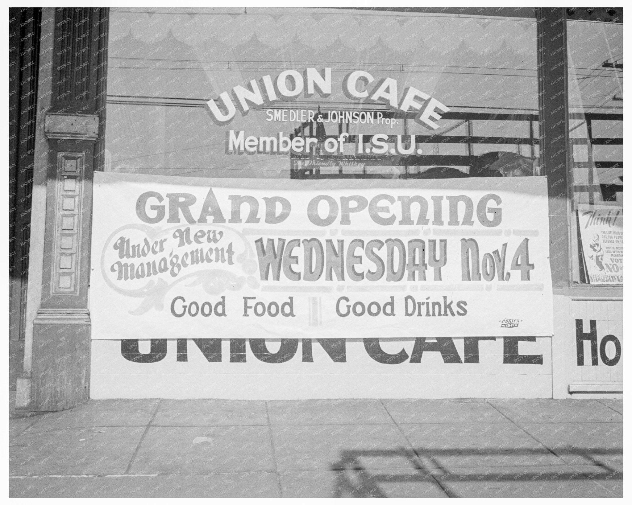 Union Cafe Opening Oakland November 1936 Vintage Photo - Available at KNOWOL