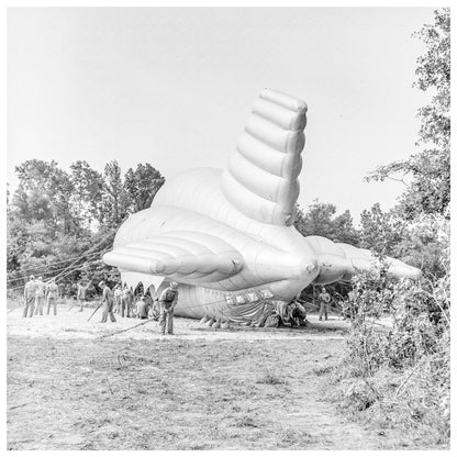 United States Marine Units Prepare Barrage Balloon at Parris Island May 1942 - Available at KNOWOL