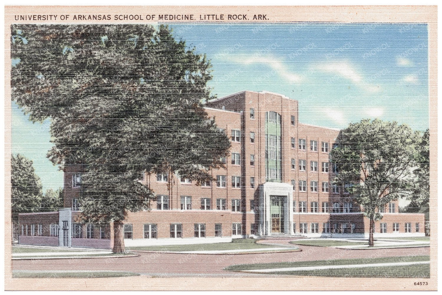 University of Arkansas School of Medicine Postcard 1930 - 1945 - Available at KNOWOL